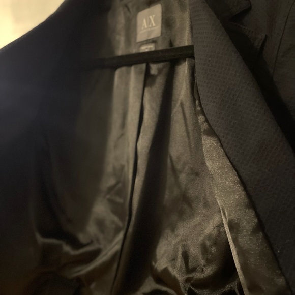 Armani Exchange Black Crop Blazer Zipper Detail - Picture 2 of 7